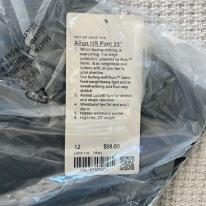True Navy - Brand new with tags Lululemon Align HR Pant 25”